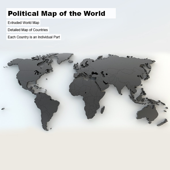 Political Map of the World - 3DOcean Item for Sale