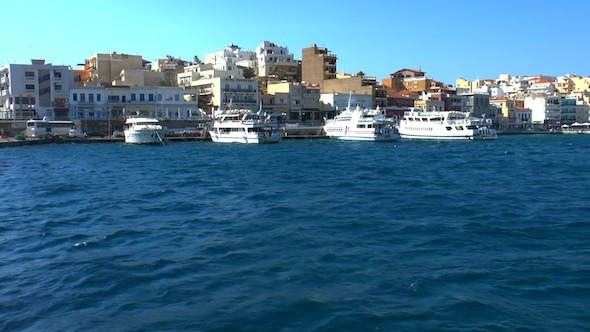 Port Of Touristic City Agios Nikolaos Crete Port Of Touristic City Agios Nikolaos Crete