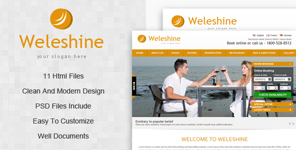 Weleshine Hotel Template