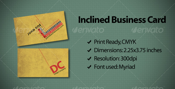Inclined Business Card Inclined Business Card