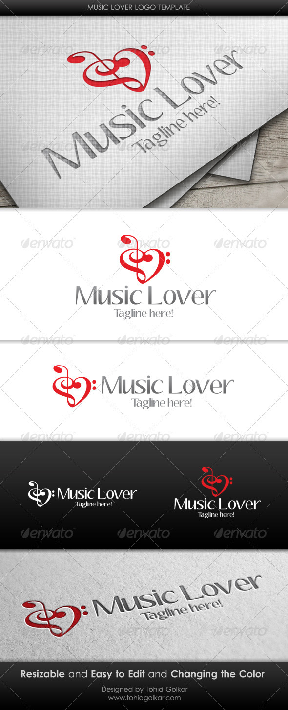 Music Lover Logo Template Music Lover Logo Template