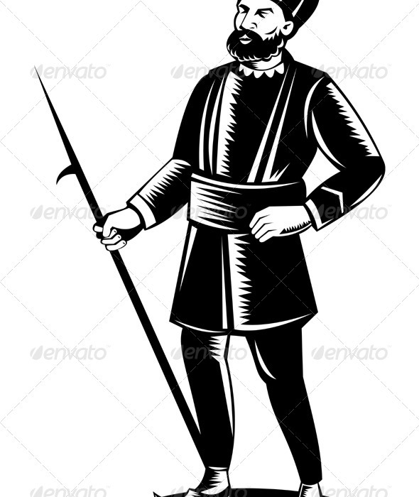 Indian Sikh Guard Retro Indian Sikh Guard Retro