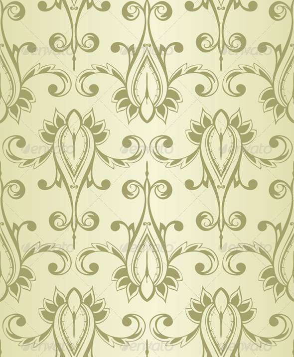 Vector Seamless Vintage Wallpaper Pattern Vector Seamless Vintage Wallpaper Pattern