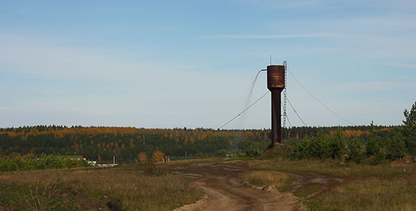 Water Falls From Water Tower Water Falls From Water Tower