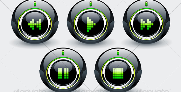High tech buttons - Technology Conceptual