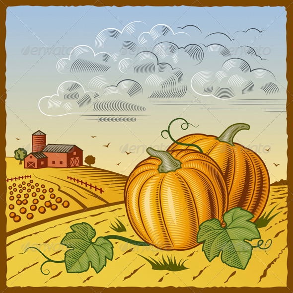 Landscape With Pumpkins