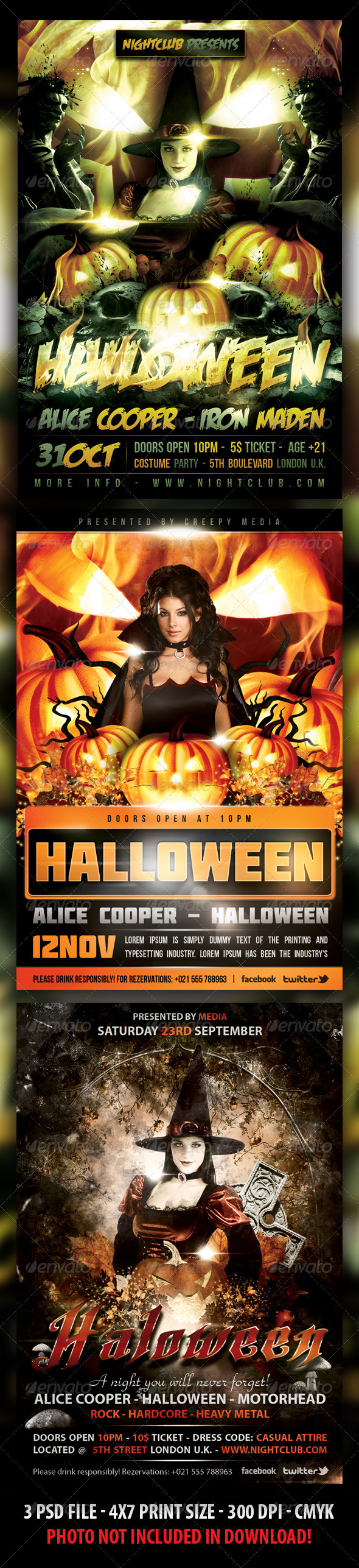 Halloween Flyer Bundle Halloween Flyer Bundle