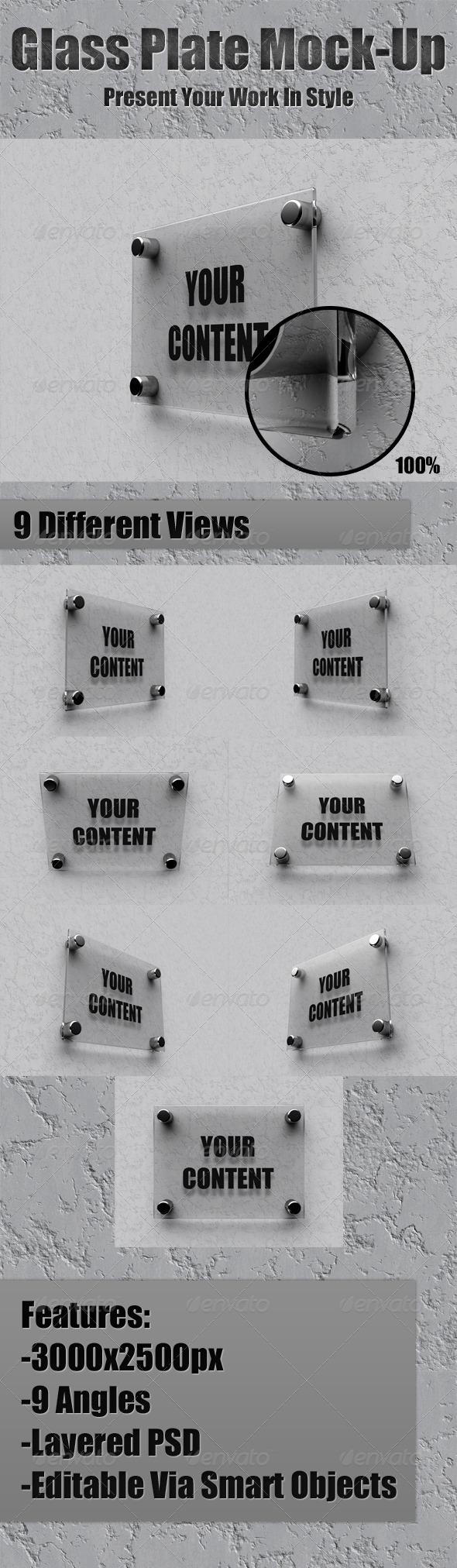 Glass Plate Mockup - Signage Print