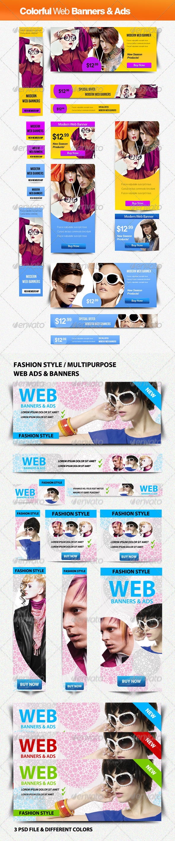 Fashion Style Banners Bundle Fashion Style Banners Bundle