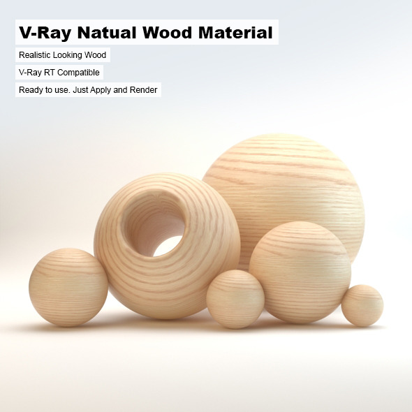 V-Ray Natural Wood Material - 3DOcean Item for Sale