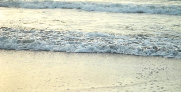 Small Waves Hitting Beach Shore Small Waves Hitting Beach Shore
