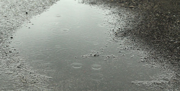 Raindrops In A Puddle by spafron | VideoHive