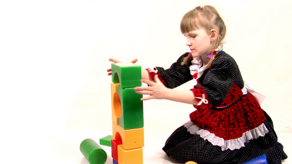 Girl Play With Bricks 5 Girl Play With Bricks 5