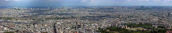 Paris north aerial panorama