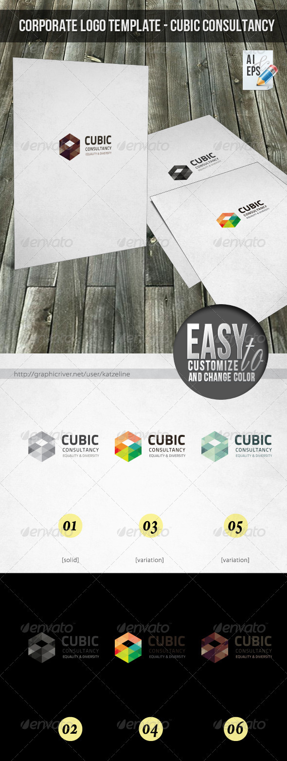 Corporate Logo - Cubic - Objects Logo Templates