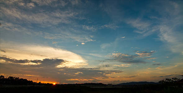 Tropical Sunset Wide Shot Time Lapse Full HD Tropical Sunset Wide Shot Time Lapse Full HD