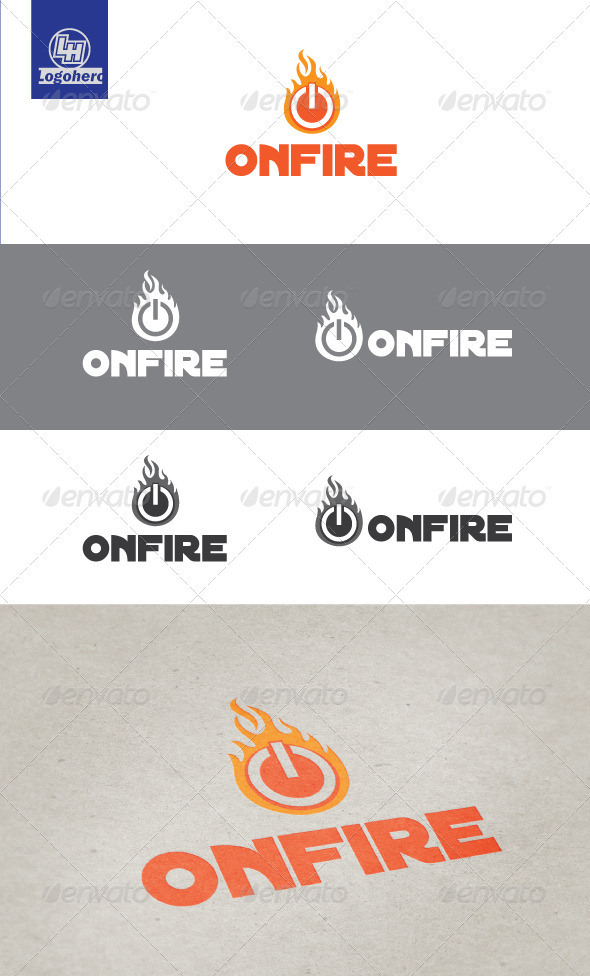 On Fire Logo Template