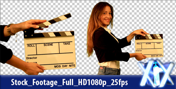 Woman With Movie Clapper Woman With Movie Clapper