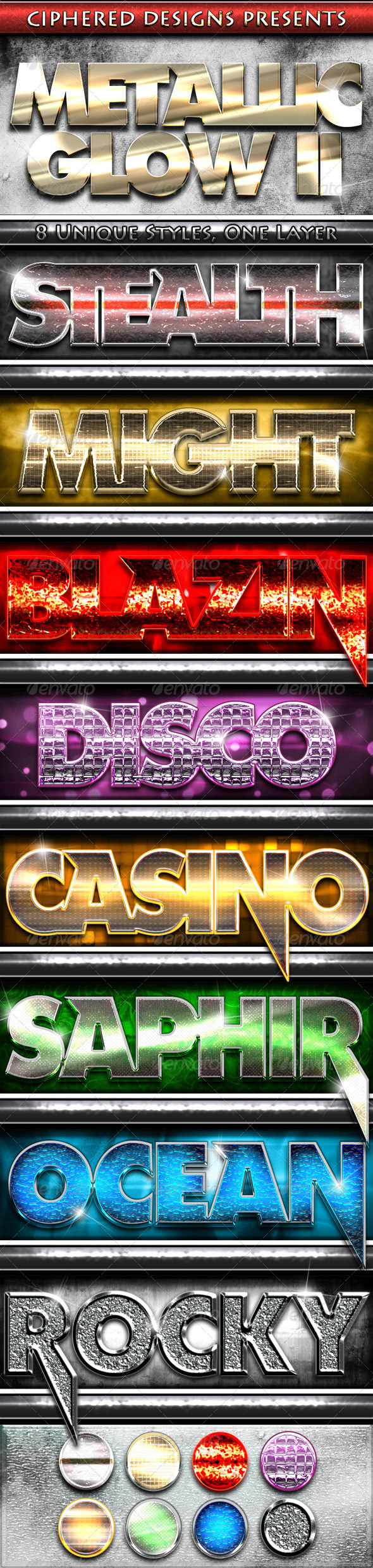 Metallic Glow II - Professional Styles - Text Effects Styles