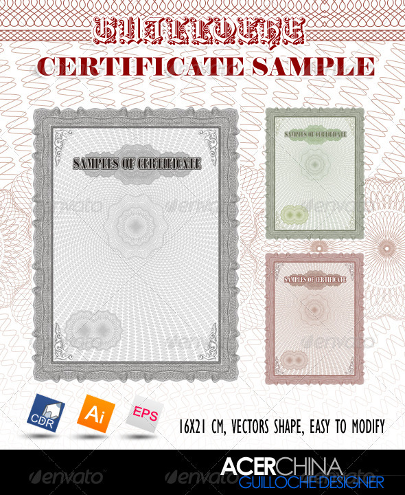 Guilloche Certificate Sample Guilloche Certificate Sample