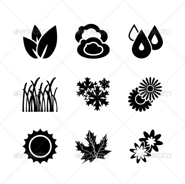 Black Nature Icons Black Nature Icons