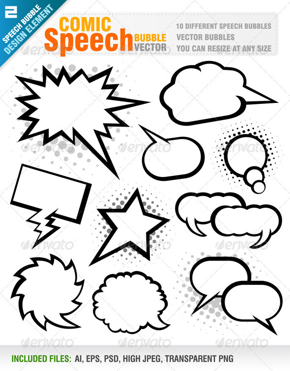 Comic Speech Bubbles Vector Comic Speech Bubbles Vector