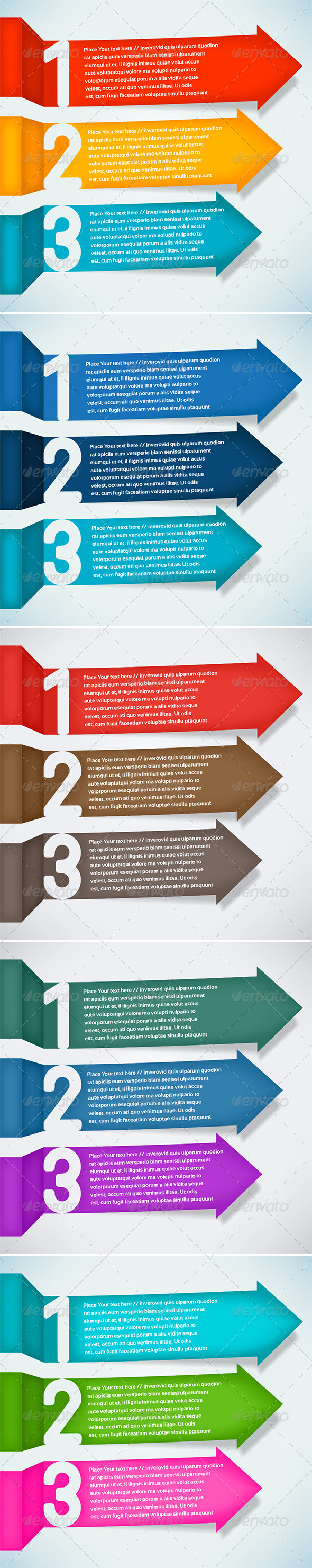 Three Step Arrows Three Step Arrows