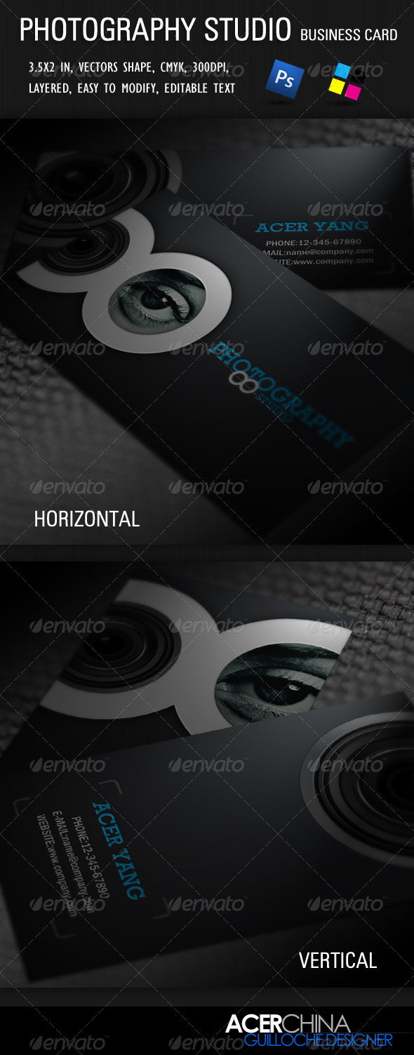 Photography Studio Business Card Photography Studio Business Card