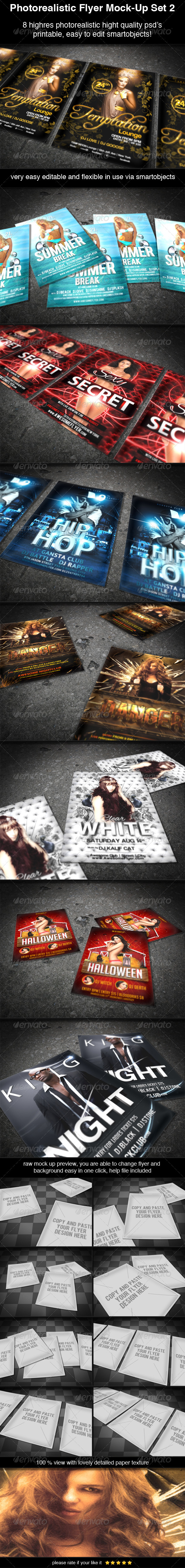 Photorealistic Flyer Mock-Up Set 2 - Flyers Print