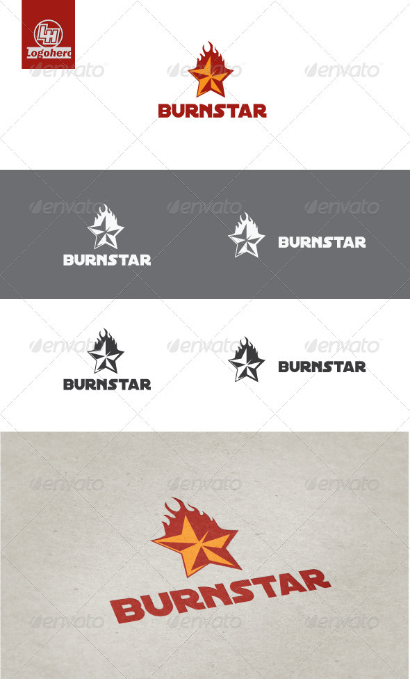 Burn Star Logo Template