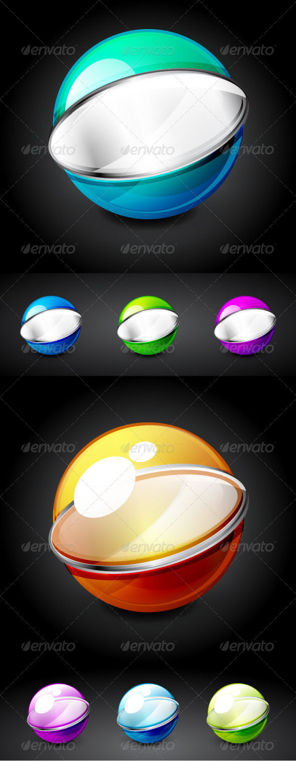 Glossy Vector Technology Spheres Glossy Vector Technology Spheres