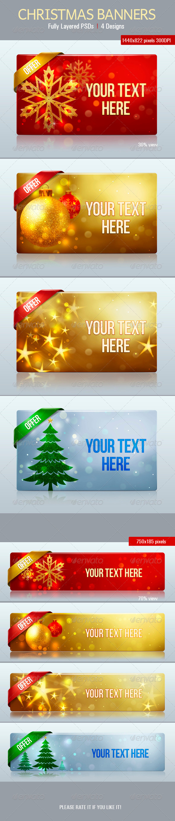 Christmas Banners - Banners & Ads Web Elements