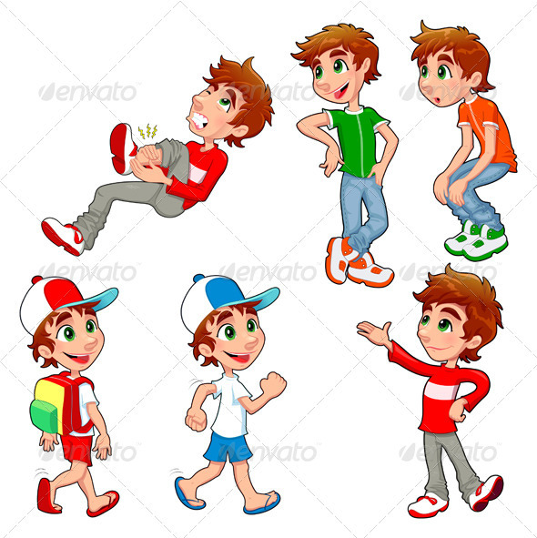 Boy in different poses and expressions Boy in different poses and expressions
