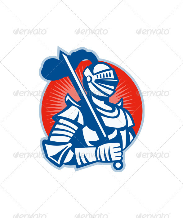 Knight Full Armor With Sword Retro Knight Full Armor With Sword Retro