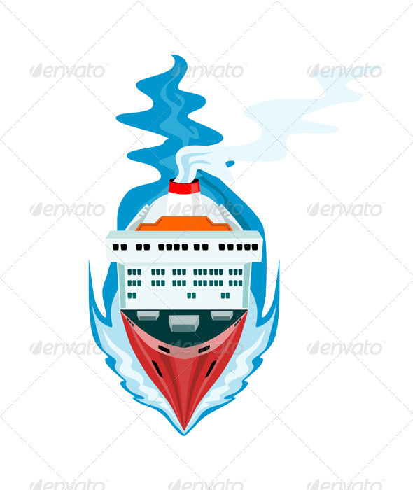 Container Ship Cargo Boat Retro Container Ship Cargo Boat Retro