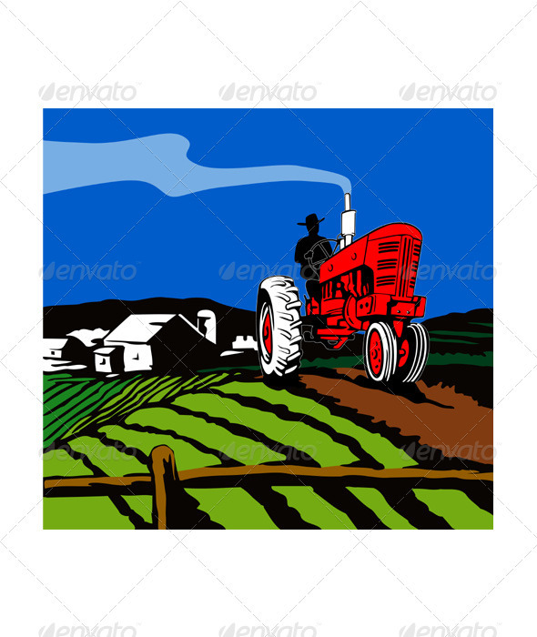 Vintage Tractor Retro Vintage Tractor Retro