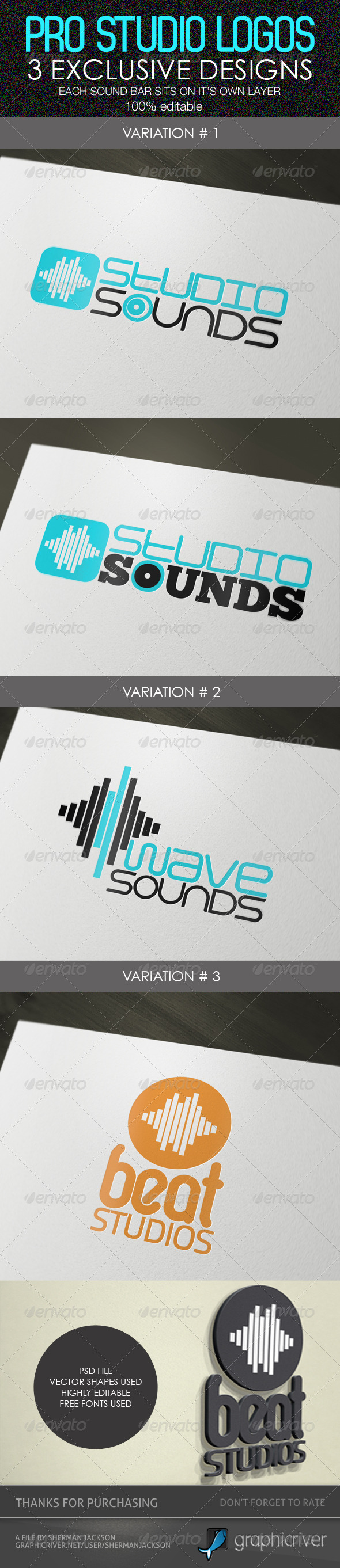 Pro Studio Logos - Abstract Logo Templates