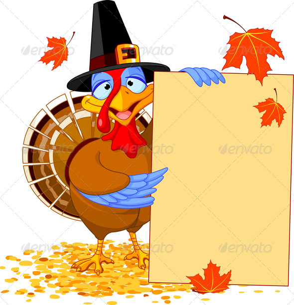 Thanksgiving Turkey with Holiday Note