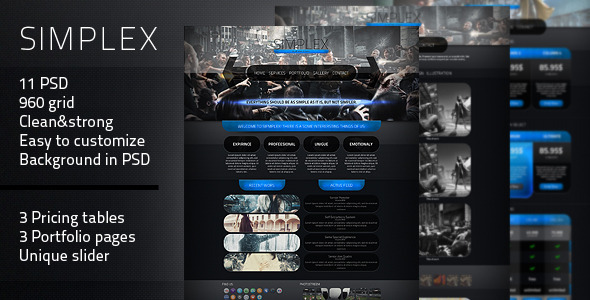 Simplex - PSD Theme