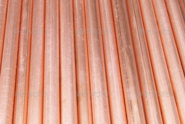 Copper pipes- can be used for abstract background.