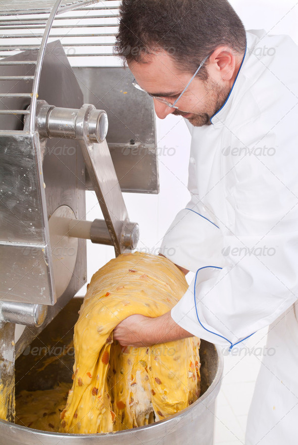 Pastry Chef prepares the ingredients