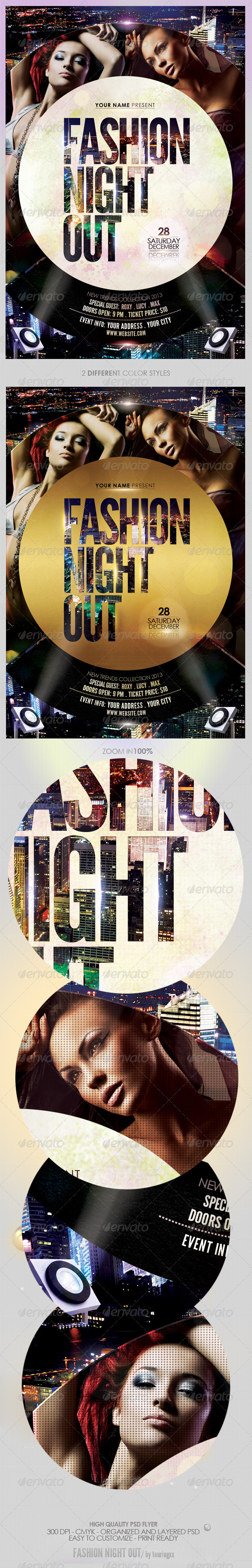 Fashion Night Out Flyer Template - Clubs & Parties Events