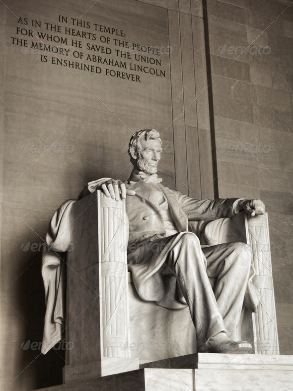 President Lincoln National Memorial Washington DC - Stock Photo - Images