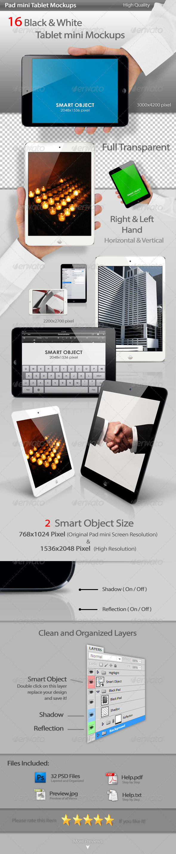 Pad mini Tablet Mockups Pad mini Tablet Mockups