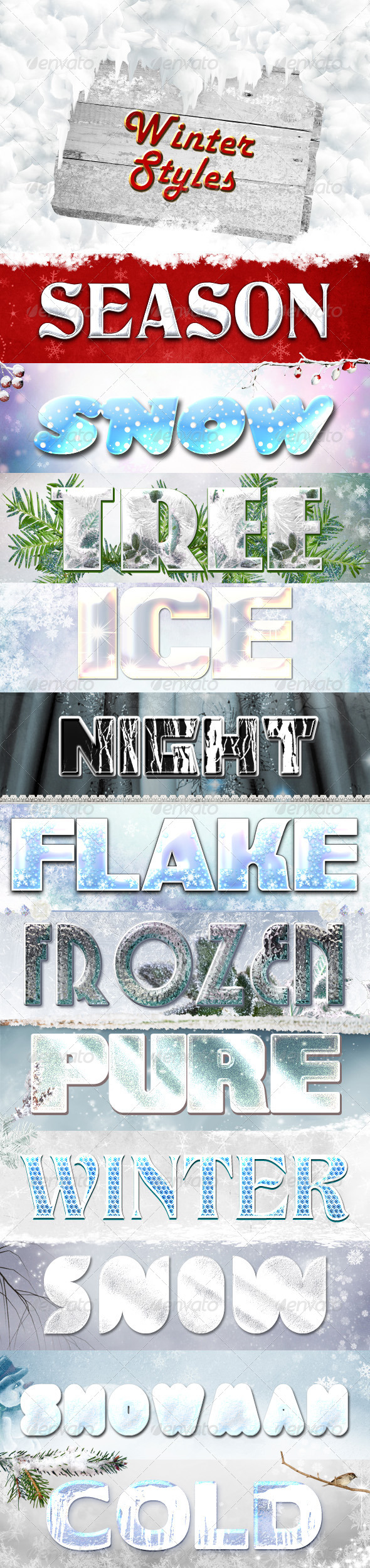 Winter Styles - Text Effects Styles
