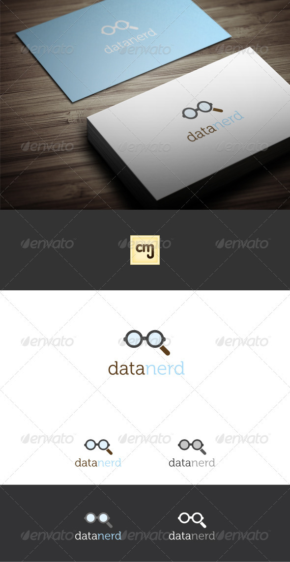 Data Nerd Logo Template - Humans Logo Templates