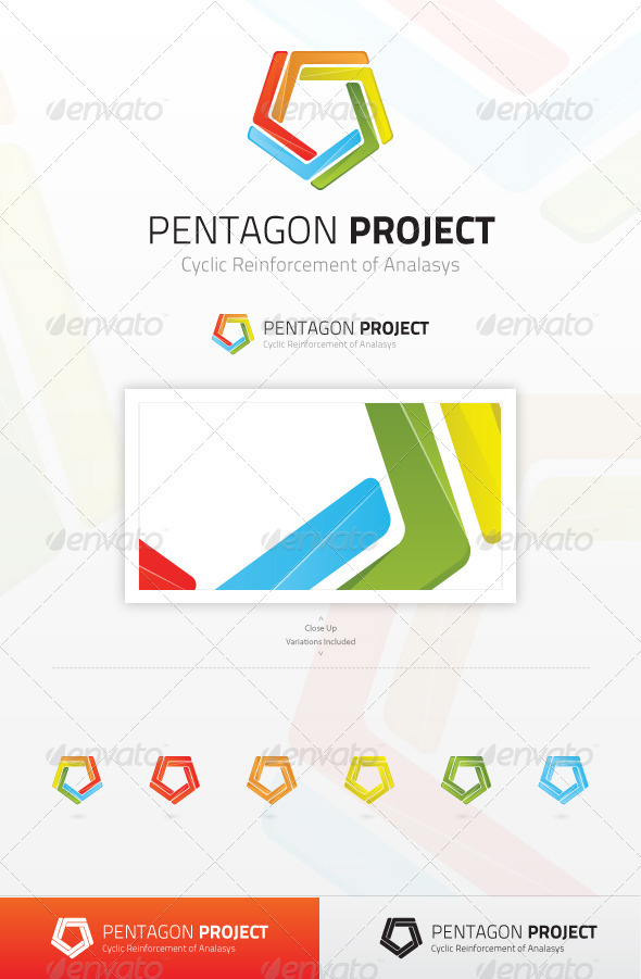 Pentagon Project Logo - Symbols Logo Templates