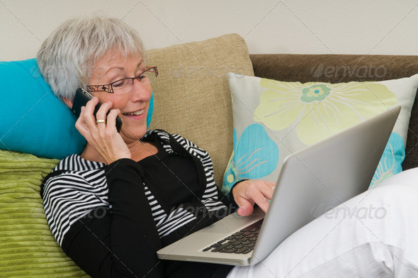 Senior Woman On A Laptop - 6