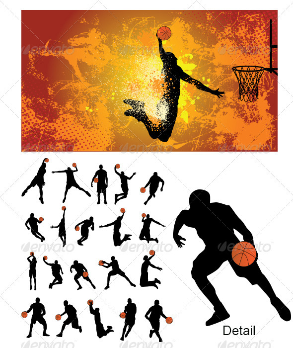 Basketball Player Silhouette Basketball Player Silhouette