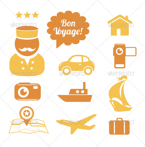 Travel And Transportation Icons Set Travel And Transportation Icons Set